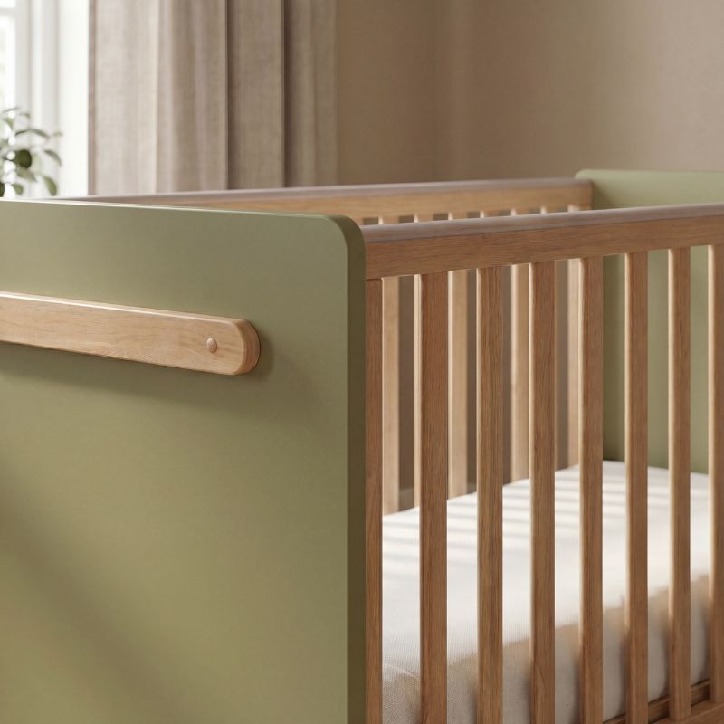 Casababy Palmer Olive Βρεφικό Κρεβάτι Μετατρεπόμενο Σε Προεφηβικό
