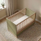 Casababy Palmer Olive Βρεφικό Κρεβάτι Μετατρεπόμενο Σε Προεφηβικό