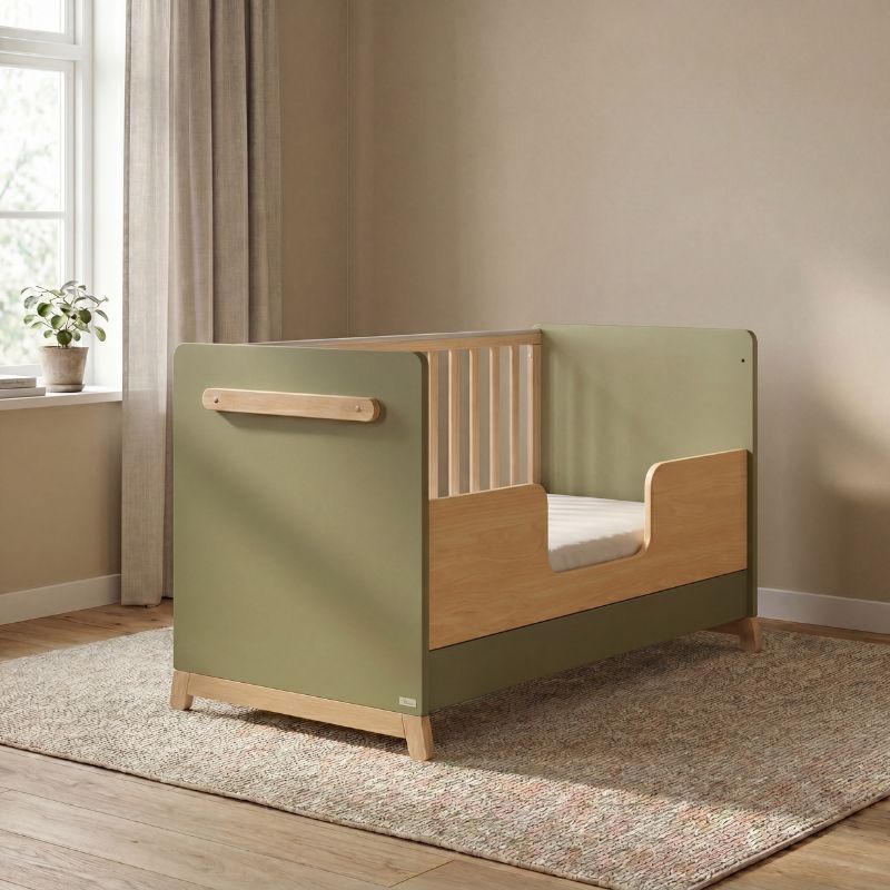 Casababy Palmer Olive Βρεφικό Κρεβάτι Μετατρεπόμενο Σε Προεφηβικό