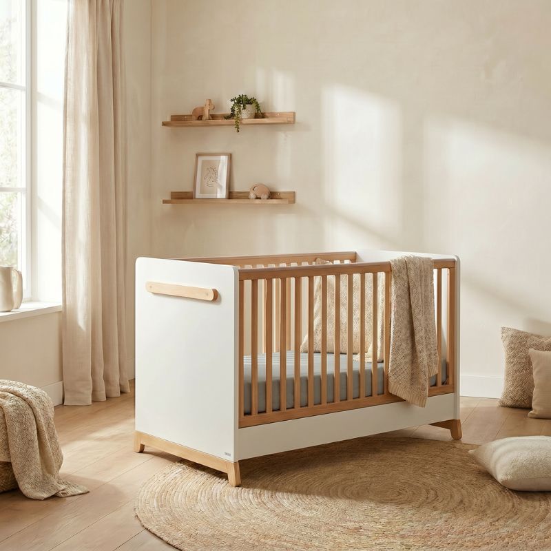 Casababy Palmer White Βρεφικό Κρεβάτι Μετατρεπόμενο Σε Προεφηβικό