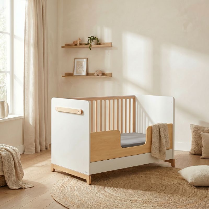 Casababy Palmer White Βρεφικό Κρεβάτι Μετατρεπόμενο Σε Προεφηβικό