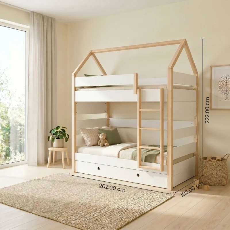 Casakids Kiddy Κουκέτα Μετατρεπόμενη με Αποσπώμενη Σκάλα