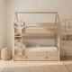 Casakids Kiddy Natural Κουκέτα Μετατρεπόμενη με Αποσπώμενη Σκάλα