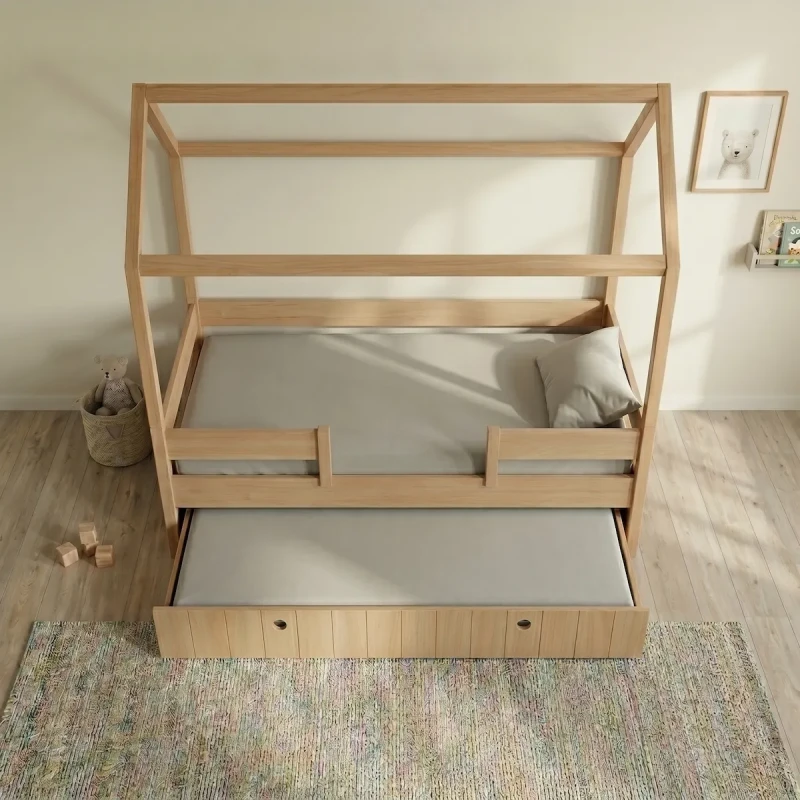 Casakids Kiddy Natural Κρεβάτι Montessori 3-Σε-1