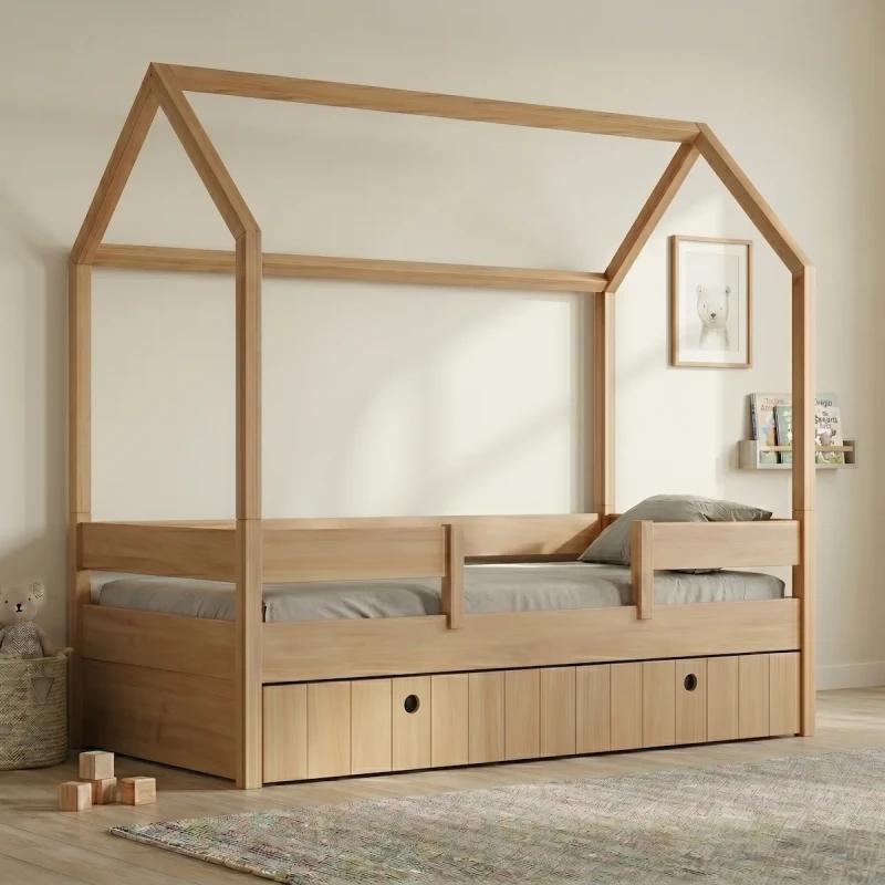 Casakids Kiddy Natural Κρεβάτι Montessori 3-Σε-1