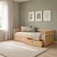 Casakids Kiddy Sofa Natural Παιδικό Κρεβάτι Montessori 2 σε 1