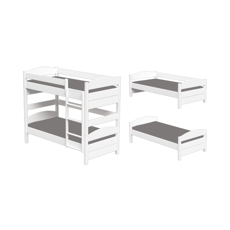 Casakids Loft Κουκέτα Μετατρεπόμενη με Αποσπώμενη Σκάλα