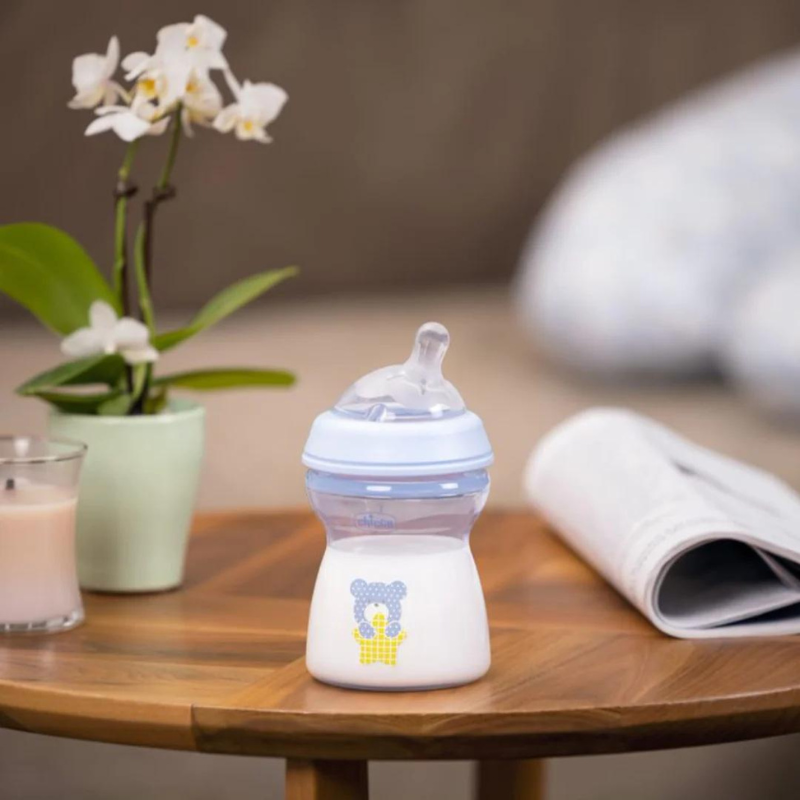 Chicco Natural Feeling Πλάστικο Μπιμπερό 250ml Σιέλ