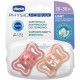 Chicco Physioforma Light Σετ Πιπίλες Για Τη Νύχτα 2 τμχ 16-36m Ροζ