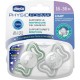 Chicco Physio Light Σετ Πιπίλες Για Τη Νύχτα 2 τμχ 16-36m Πράσινο