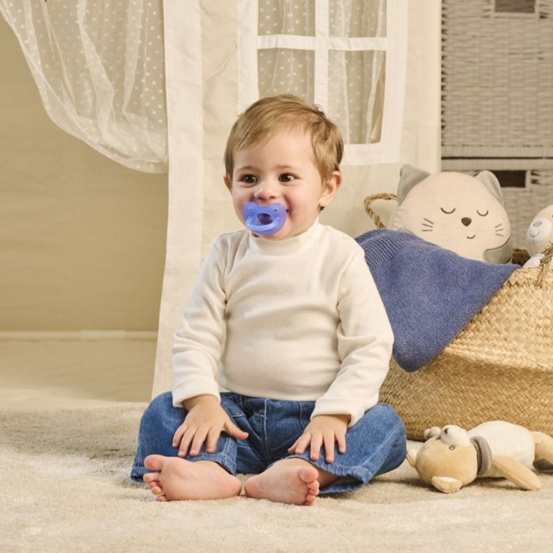 Chicco Physioforma Soft 100% Σιλικονούχα Πιπίλα 1 τμχ Για 6-16 Μηνών Light Blue