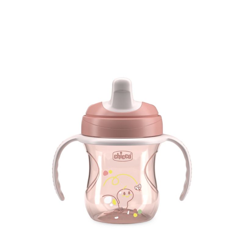 Chicco Training Cup Εκπαιδευτικό Ποτήρη Με Μαλακό Στόμιο Για 6+ Μηνών 200ml Pink