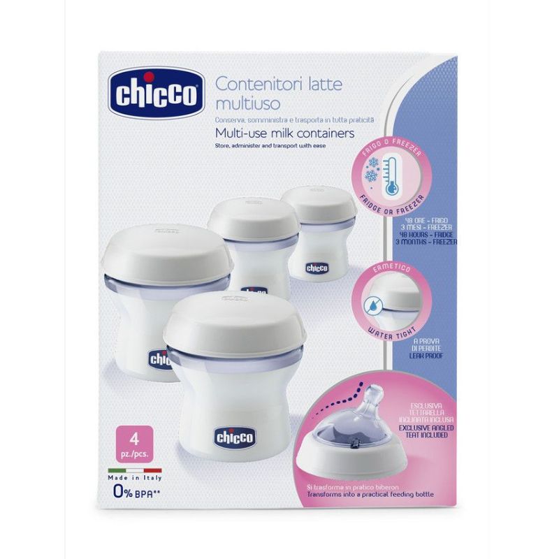 Chicco Natural Feeling Σετ Μπουκάλια Διατήρησης Μητρικού Γάλακτος 4 τμχ