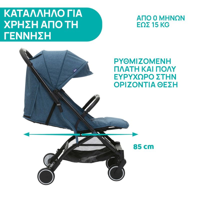 Chicco Trolley Me Βρεφικό Καρότσι Calypso Blue