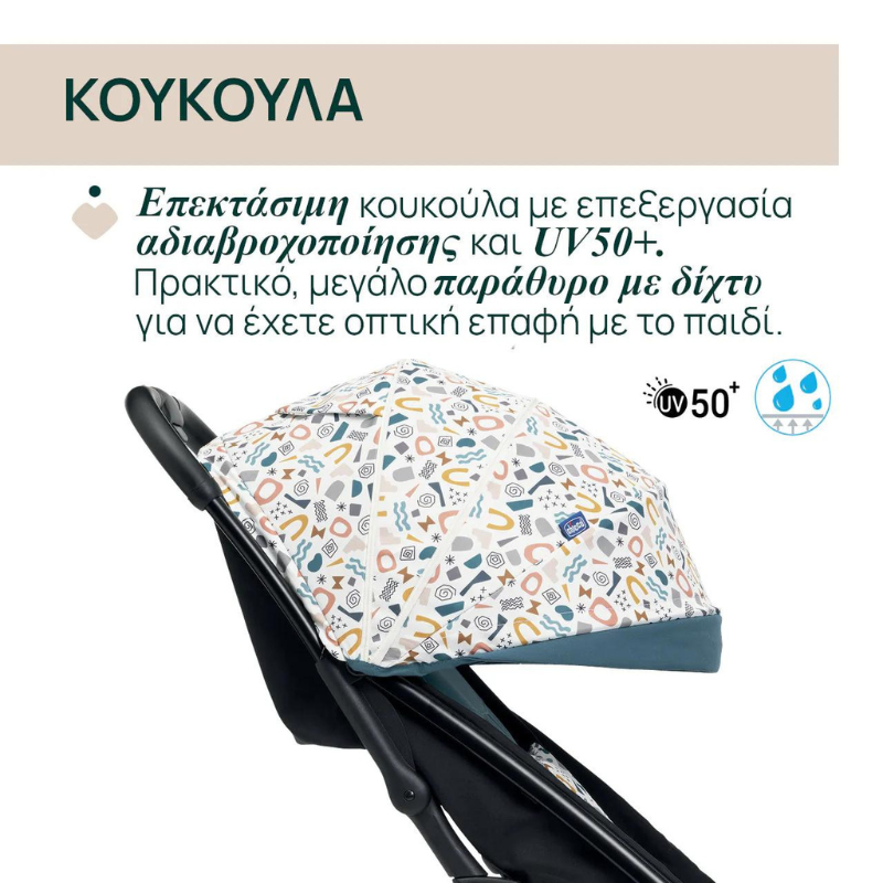 Chicco Glee Βρεφικό Καρότσι Joyful Teal