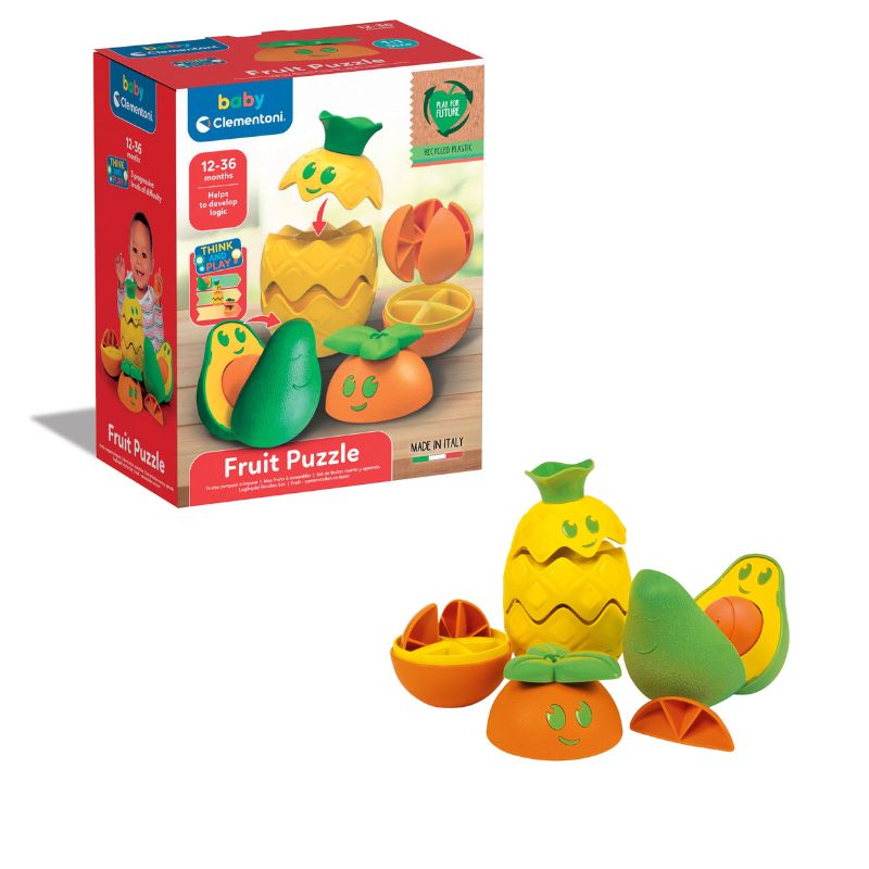 Clementoni Baby Βρεφικό Σετ Φρούτων Για 12-36 Μηνών Fruit Puzzle