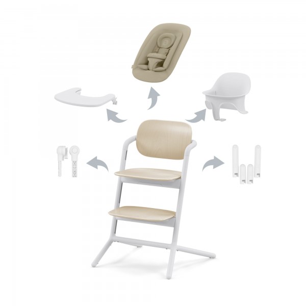 Cybex Lemo 4-Σε-1 Σετ Καθίσματος Φαγητού Sand White | white