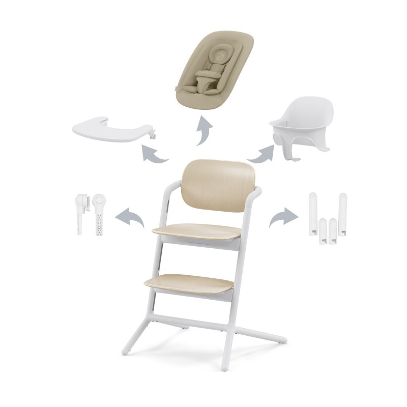 Cybex Lemo 4-Σε-1 Σετ Καθίσματος Φαγητού Sand White | white