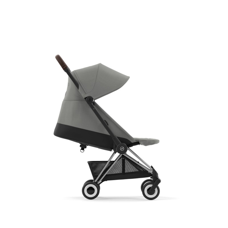 Cybex Coya Ελαφρύ Βρεφικό Καρότσι Mirage Grey | dark grey Με Σκελετό Chrome Dark Brown | chrome
