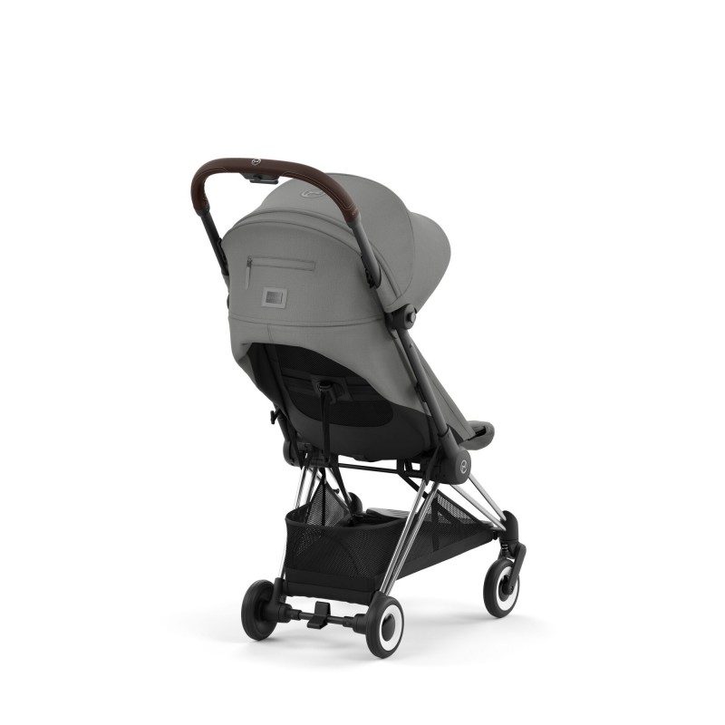 Cybex Coya Ελαφρύ Βρεφικό Καρότσι Mirage Grey | dark grey Με Σκελετό Chrome Dark Brown | chrome