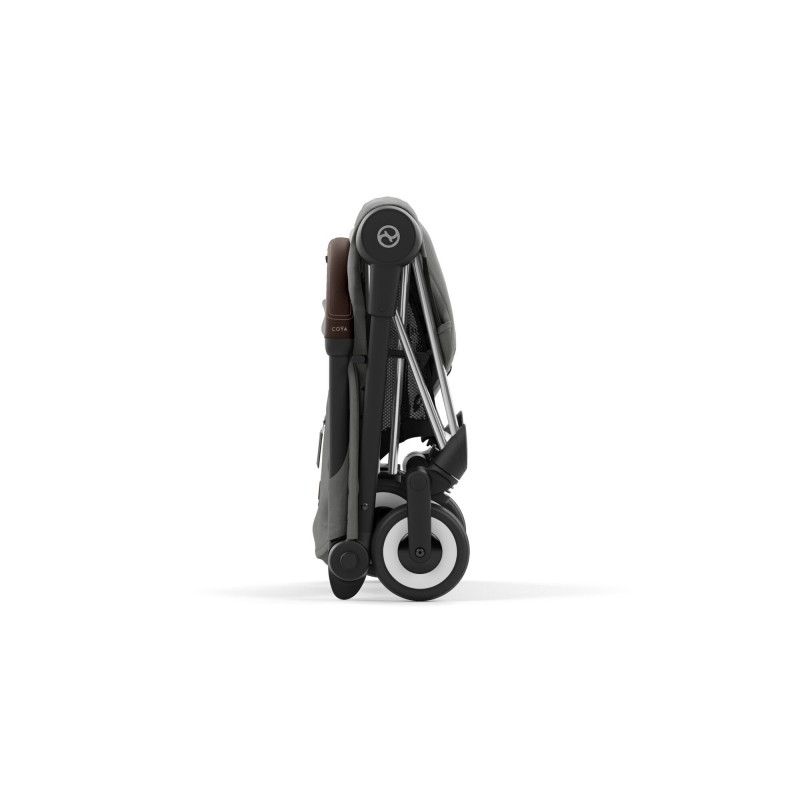 Cybex Coya Ελαφρύ Βρεφικό Καρότσι Mirage Grey | dark grey Με Σκελετό Chrome Dark Brown | chrome