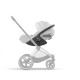 Cybex Cloud T i-Size Plus Βρεφικό Κάθισμα Αυτοκινήτου Platinum White | light grey