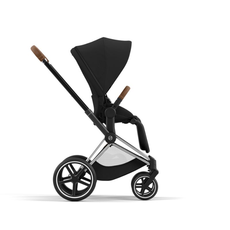 Cybex Priam Βρεφικό Καρότσι Sepia Black | black Με Σκελετό Chrome Brown | chrome