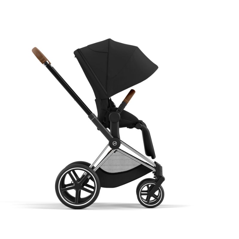 Cybex Priam Βρεφικό Καρότσι Sepia Black | black Με Σκελετό Chrome Brown | chrome