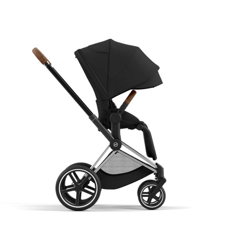 Cybex Priam Βρεφικό Καρότσι Sepia Black | black Με Σκελετό Chrome Brown | chrome
