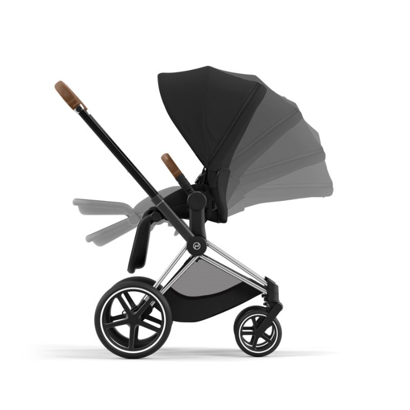 Cybex Priam Βρεφικό Καρότσι Sepia Black | black Με Σκελετό Chrome Brown | chrome