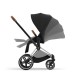 Cybex Priam Βρεφικό Καρότσι Sepia Black | black Με Σκελετό Chrome Brown | chrome