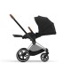 Cybex Priam Βρεφικό Καρότσι Sepia Black | black Με Σκελετό Chrome Brown | chrome