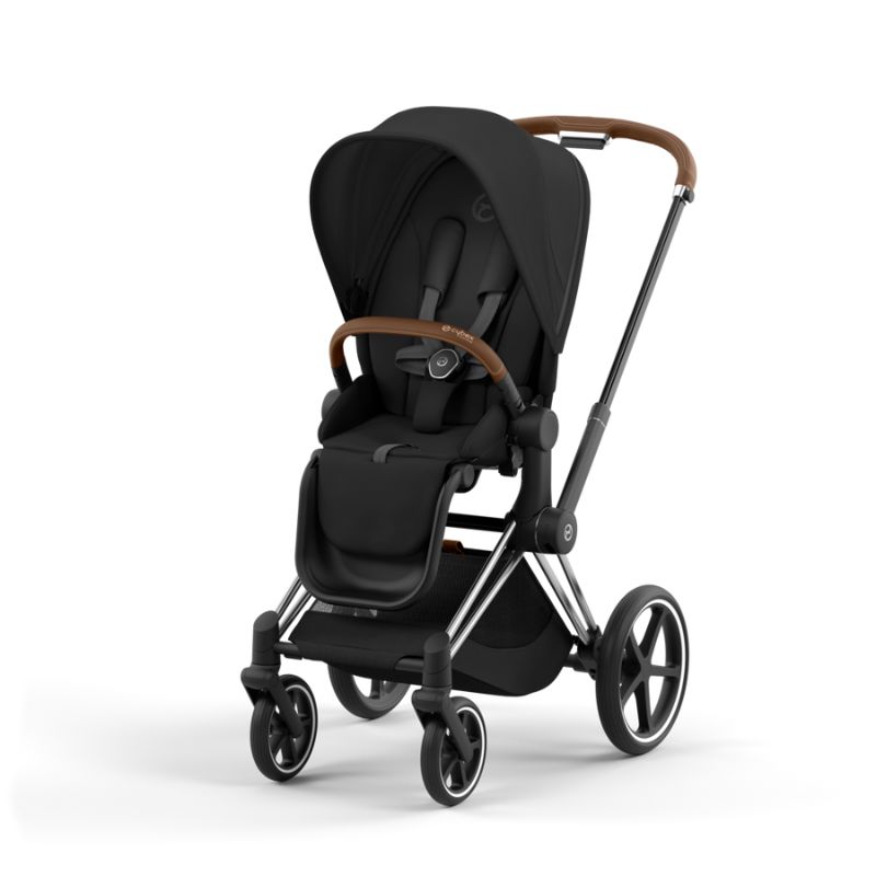 Cybex Priam Βρεφικό Καρότσι Sepia Black | black Με Σκελετό Chrome Brown | chrome