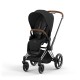 Cybex Priam Βρεφικό Καρότσι Sepia Black | black Με Σκελετό Chrome Brown | chrome