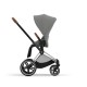 Cybex Priam Βρεφικό Καρότσι Mirage Grey | dark grey Με Σκελετό Chrome Brown | chrome