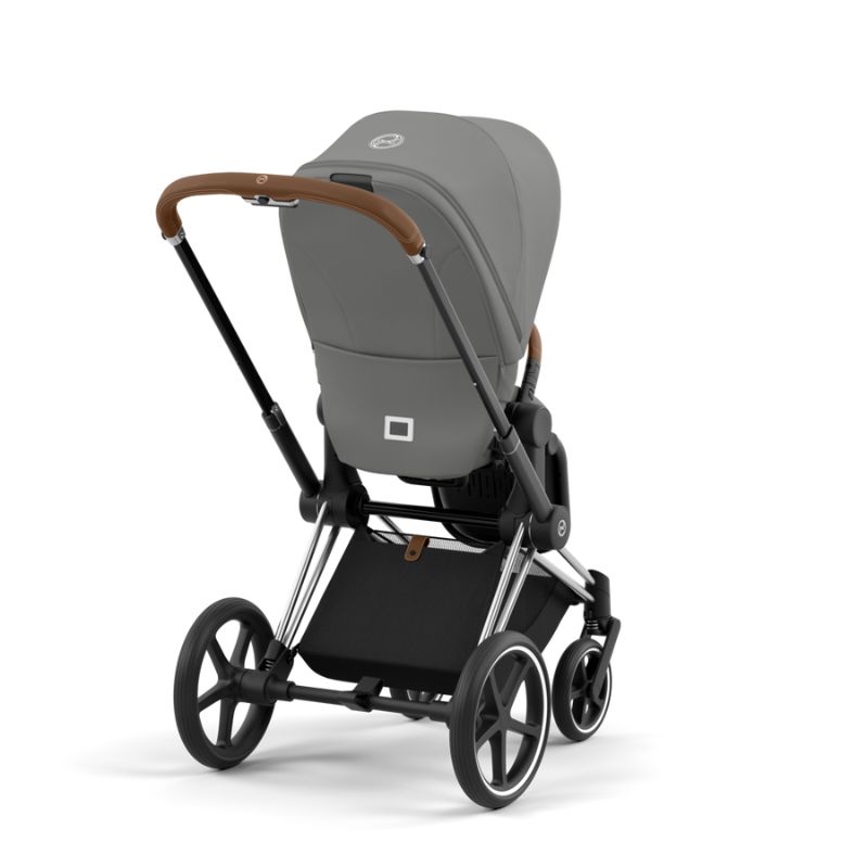 Cybex Priam Βρεφικό Καρότσι Mirage Grey | dark grey Με Σκελετό Chrome Brown | chrome