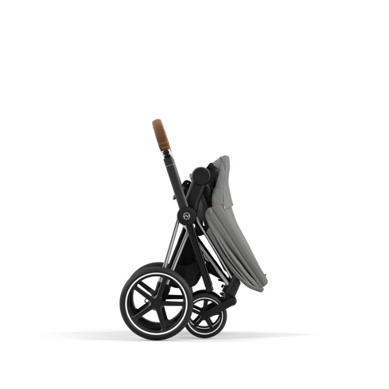 Cybex Priam Βρεφικό Καρότσι Mirage Grey | dark grey Με Σκελετό Chrome Brown | chrome