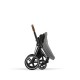 Cybex Priam Βρεφικό Καρότσι Mirage Grey | dark grey Με Σκελετό Chrome Brown | chrome