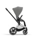 Cybex Priam Βρεφικό Καρότσι Mirage Grey | dark grey Με Σκελετό Chrome Black | chrome