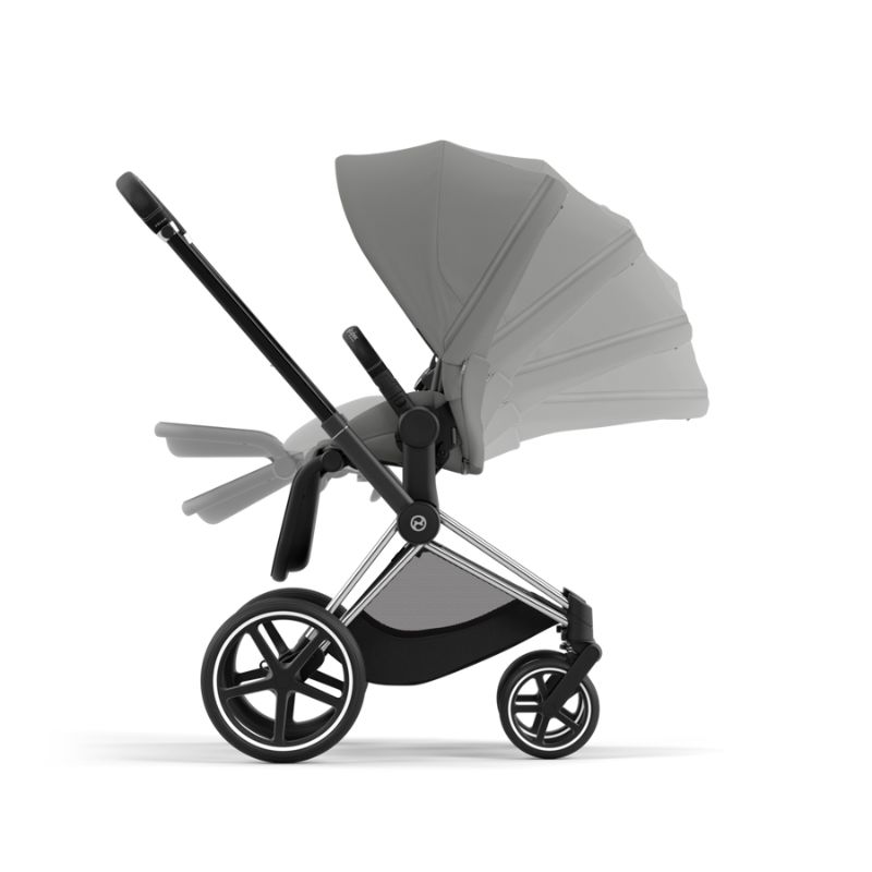 Cybex Priam Βρεφικό Καρότσι Mirage Grey | dark grey Με Σκελετό Chrome Black | chrome