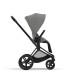 Cybex Priam Βρεφικό Καρότσι Mirage Grey | dark grey Με Σκελετό Matt Black | black
