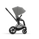 Cybex Priam Βρεφικό Καρότσι Mirage Grey | dark grey Με Σκελετό Matt Black | black