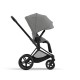 Cybex Priam Βρεφικό Καρότσι Mirage Grey | dark grey Με Σκελετό Matt Black | black