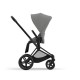 Cybex Priam Βρεφικό Καρότσι Mirage Grey | dark grey Με Σκελετό Matt Black | black