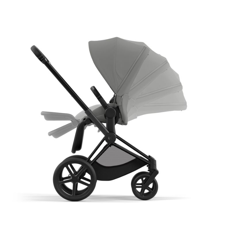 Cybex Priam Βρεφικό Καρότσι Mirage Grey | dark grey Με Σκελετό Matt Black | black