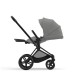 Cybex Priam Βρεφικό Καρότσι Mirage Grey | dark grey Με Σκελετό Matt Black | black