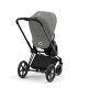 Cybex Priam Βρεφικό Καρότσι Mirage Grey | dark grey Με Σκελετό Matt Black | black