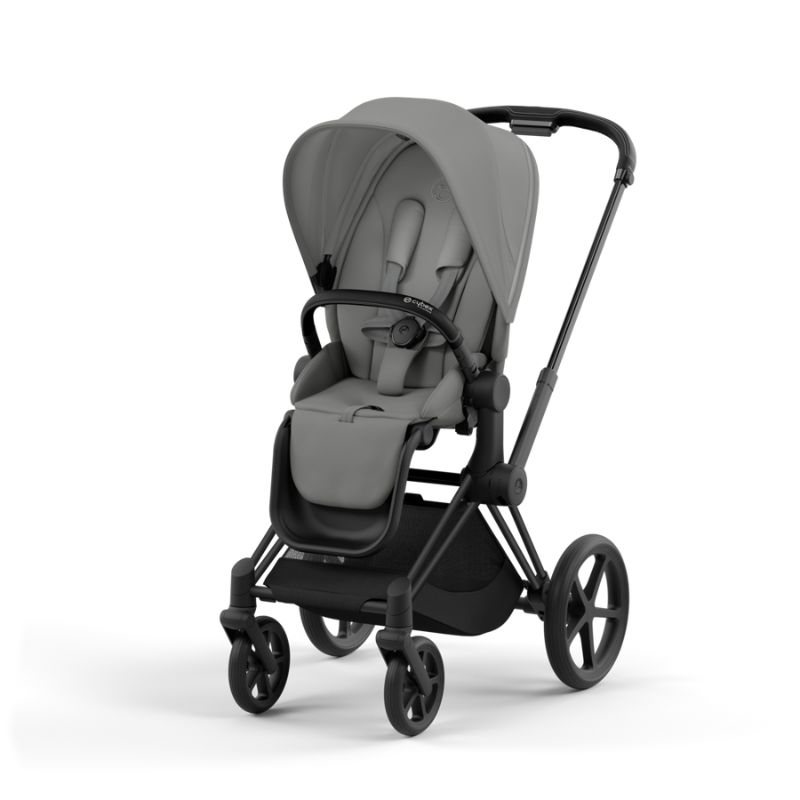 Cybex Priam Βρεφικό Καρότσι Mirage Grey | dark grey Με Σκελετό Matt Black | black