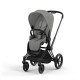 Cybex Priam Βρεφικό Καρότσι Mirage Grey | dark grey Με Σκελετό Matt Black | black