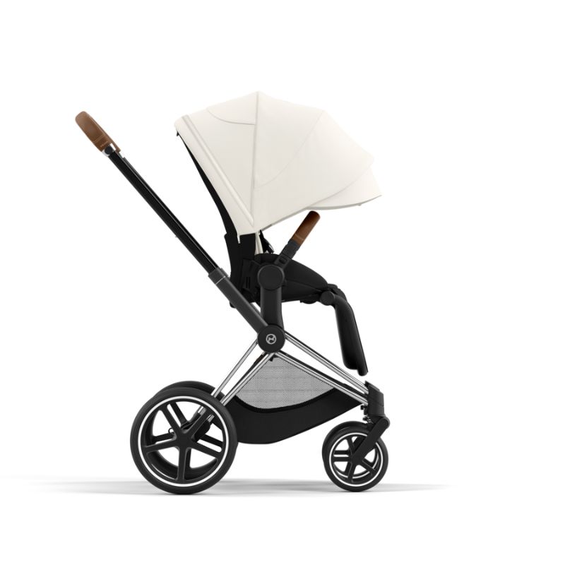 Cybex Priam Βρεφικό Καρότσι Off White | light beige Με Σκελετό Chrome Brown | chrome